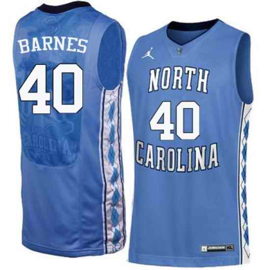 Men North Carolina Tar Heels 40 Harrison Barnes College Basketball Jerseys Blue